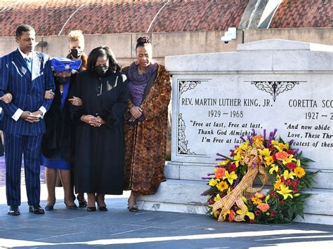 Martin Luther King Jr.'s Family Lays Wreath on His Tomb