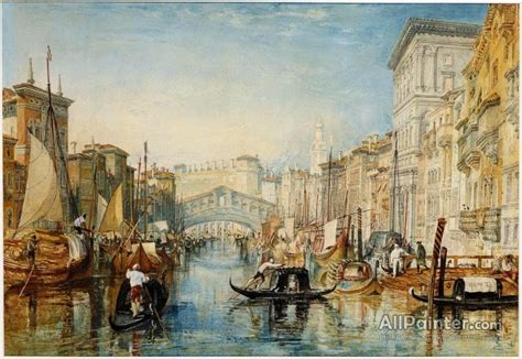 Joseph Mallord William Turner Venice: The Rialto Oil Painting ...