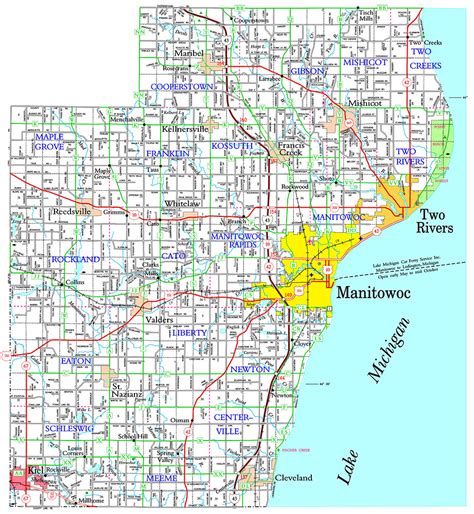 Manitowoc County Map