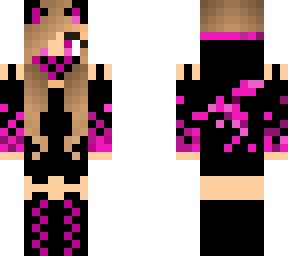 cute purple gamer girl | Minecraft Skin