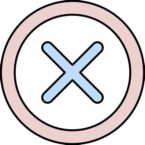 Cross Icon Or Symbol In Pink And Blue Color. 24191754 Vector Art at ...