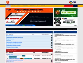 Access lpse.bantulkab.go.id. LPSE Kabupaten Bantul - Home