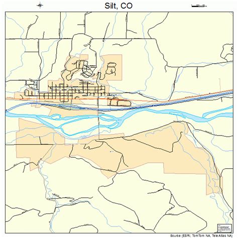 Silt Colorado Street Map 0870195