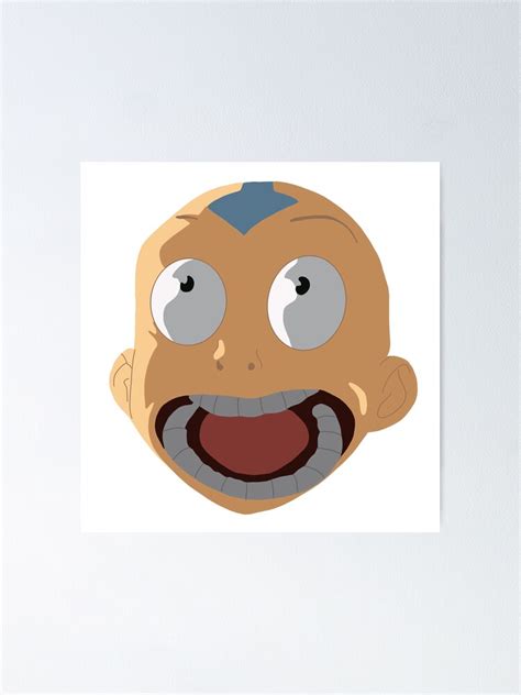 "Avatar the Last Airbender Funny Aang Face" Poster for Sale by ...