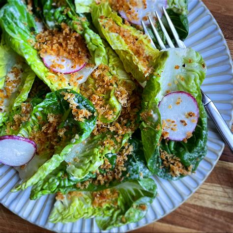 Miso Caesar Salad with Crispy Panko - Moss En Place