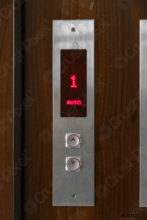 Elevator call buttons selective focus, shallow depth of field - stock ...