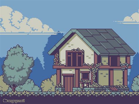 ArtStation - House covered in vines + details, Nikita Solo | Pixel art ...