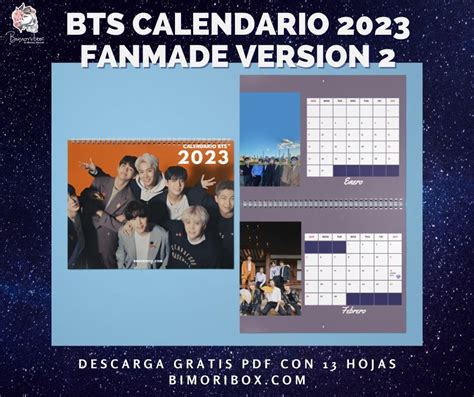 BTS CALENDARIO 2023 FANMADE VERSION 2 DESCARGA GRATIS Bts, Version, Fan ...