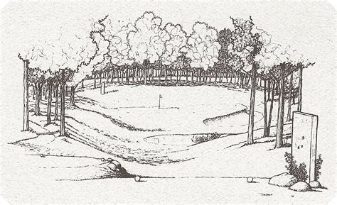 Golf Course Drawing at PaintingValley.com | Explore collection of Golf ...