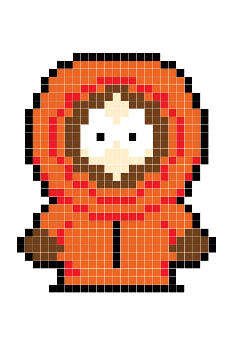 Kenny McCormick Fuse Bead Pixel Pattern Easy Pixel Art, Cool Pixel Art ...