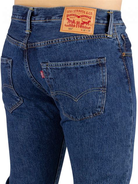 Levi's Stonewash 501 Original Fit Denim Jeans in Blue for Men - Lyst