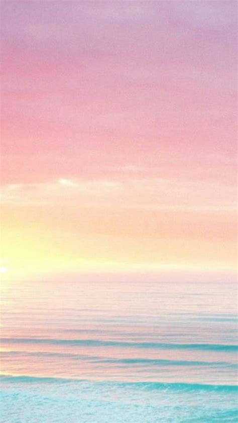 Sea, pastel, colours, rainbow, simple, water, sunrise, pink, HD phone ...