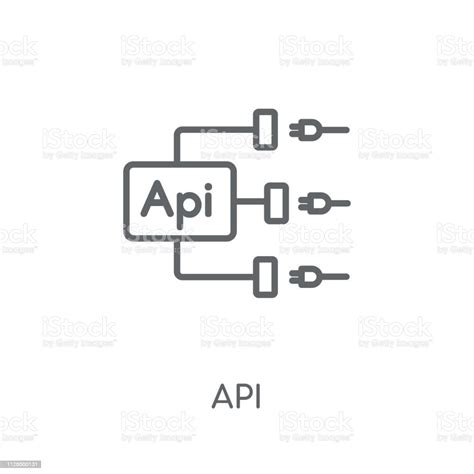 Api Linear Icon Modern Outline Api Logo Concept On White Background ...