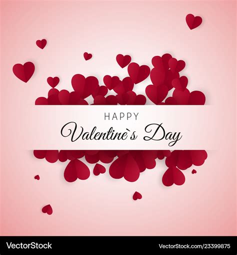 Happy valentines day greeting card label Vector Image