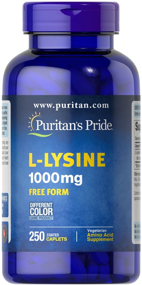 L-Lysine 1000 mg 250 Tablets | Amino Acid Supplements