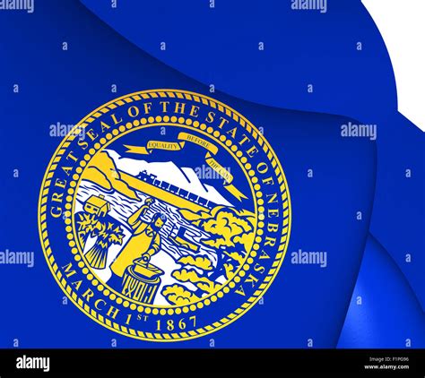 Flag of Nebraska, USA. Close Up Stock Photo - Alamy