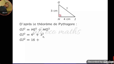 Théorème de pythagore/appliquer le théorème. - YouTube