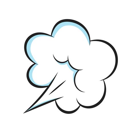 Ilustración de vector de diseño de estilo plano de nube de pedo de ...