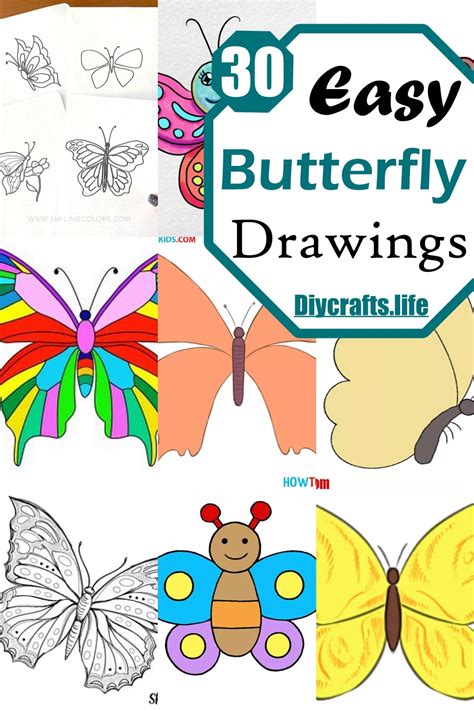 30 Learn Easy Butterfly Drawing Ideas - DIY Crafts