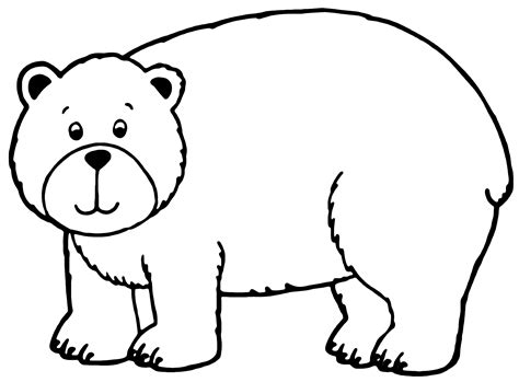 Happy Brown Bear Printable Coloring Pages - Print Color Craft