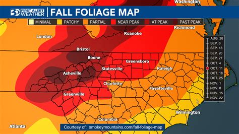 North Carolina Fall Foliage Map 2024 In India - Chad Melisenda