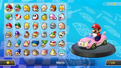 Mario Kart characters guide