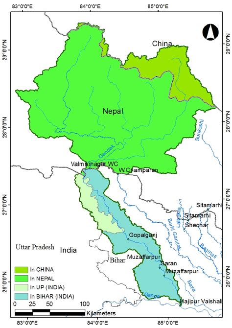 Ghaghara River Map