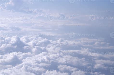 Beautiful cloudy sky from aerial view background. Airplane view above ...