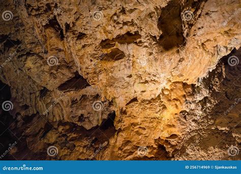 Dripstone Texture Inside The Demanovska Cave Of Liberty, Slovakia ...