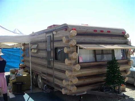 Weird RVs: Log cabin RV at Burning Man event | Recreational vehicles ...