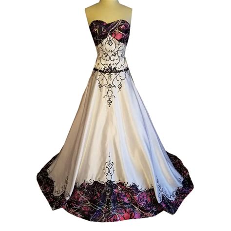 muddy girl camo wedding dress 2019 camouflage bridal gowns with veil ...