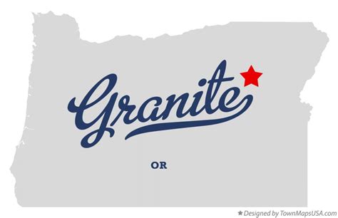 Map of Granite, OR, Oregon