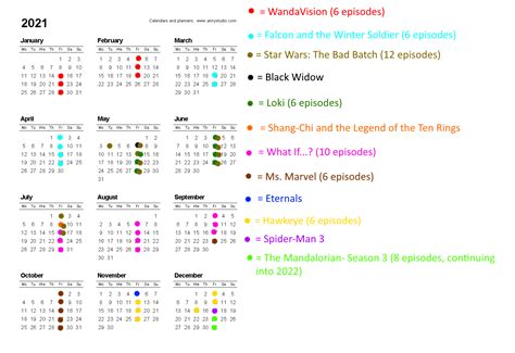 Marvel and Star Wars 2021 Release Schedule Prediction (Updated as of ...