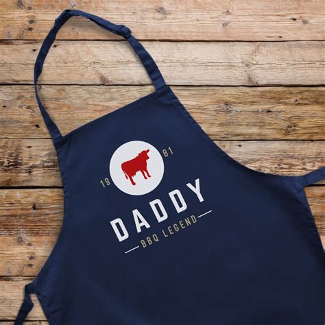 Personalised barbecue legend apron dad apron Father's | Etsy