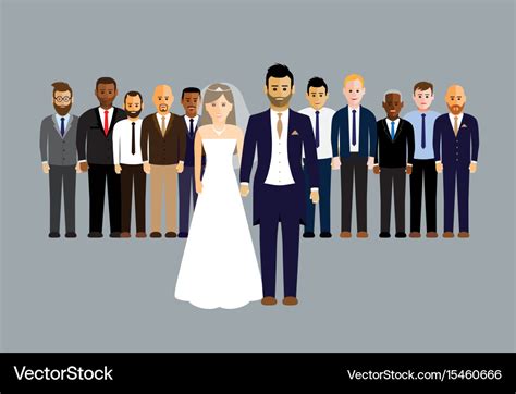 Wedding party Royalty Free Vector Image - VectorStock