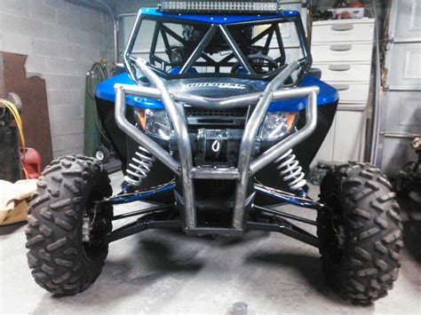 Custom front bumper with winch mount