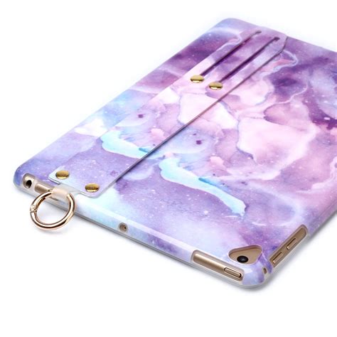 Wholesale & Custom iPad Case with Grip Band & Stand - Purple Flower ...