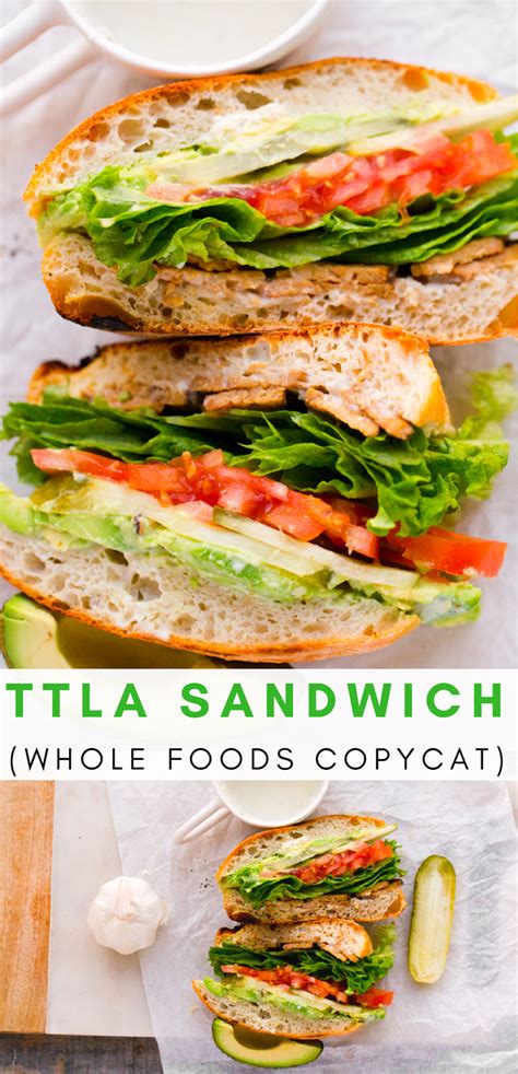 TTLA Sandwich (Whole Foods Copycat Spin) - Vegan Recipe