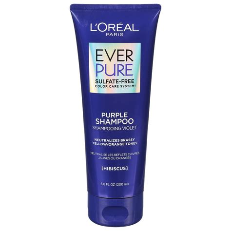 L'Oreal Paris EverPure Sulfate Free Purple Shampoo for Colored Hair ...