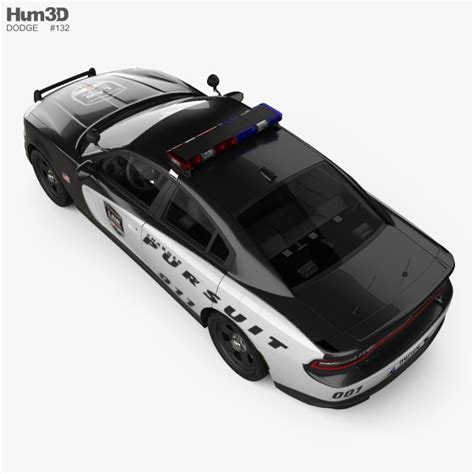 Dodge Charger Police with HQ interior 2017 3D model - Vehicles on Hum3D