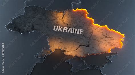 Military conflict in Ukraine. War map illustration. Cartography design ...