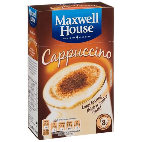 Maxwell House Cappuccino 8pk | Groceries | Coffee - B&M