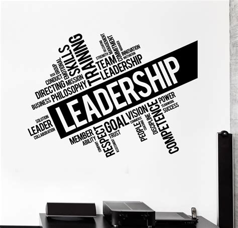 Vinyl Wall Decal Leadership Words Cloud Teamwork Success Stickers Uniq ...