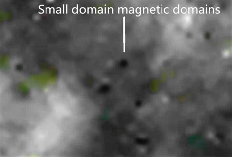 Small magnetic domains under an electron microscope(The preliminarily ...