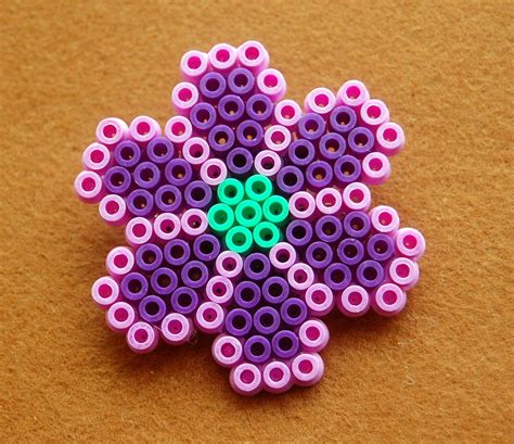 Hama Bead Flower Nº2 Price: £2 / 2,50 ... | Hama beads design, Perler ...