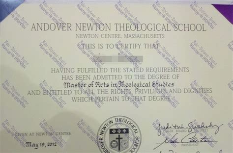 Fake Andover Newton Theological School Diploma_Crazy Diploma Website