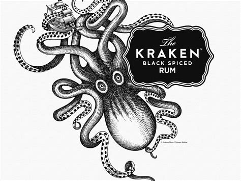 Kraken Rum Illustration by Steven Noble by Steven Noble on Dribbble