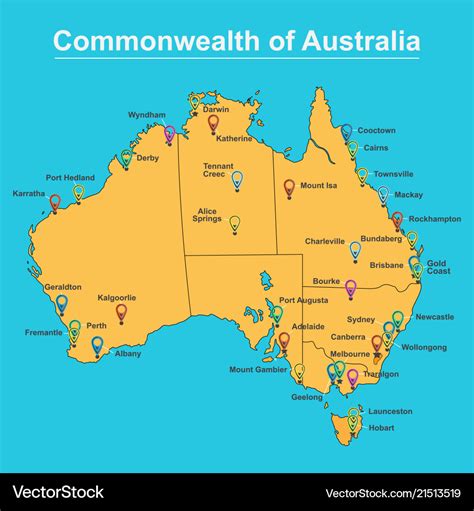 Detailed Map Of Australia With Cities