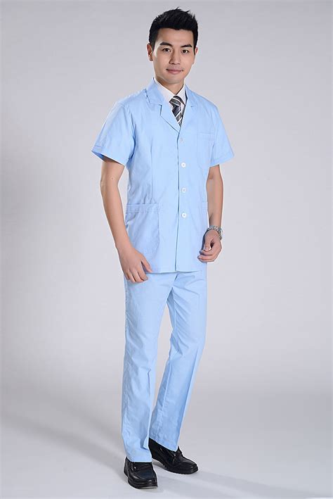 summer front opening male nurse suits uniforms - TiaNex