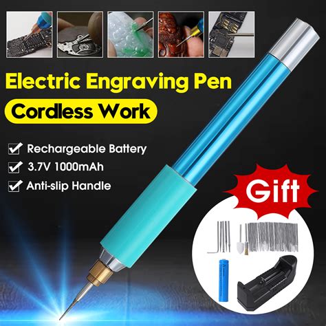 Cordless Electric Engraving Pen 1000mA Rechargeable Engraver Sander ...